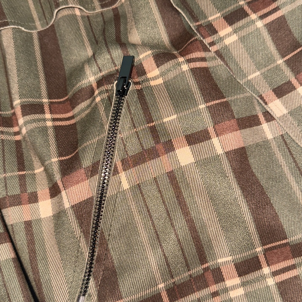 Kut from the Kloth Plaid Blazer - Olive, Brown and Tan - Picture 7 of 8